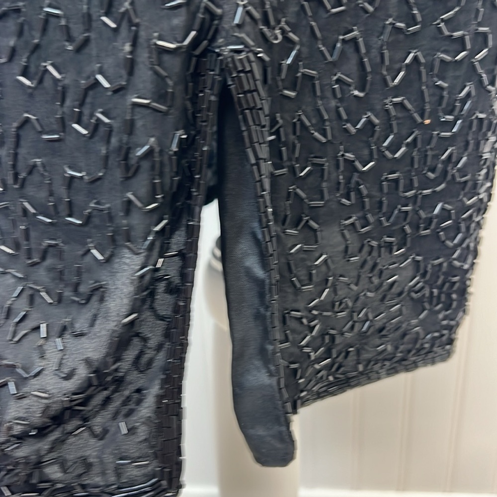 Vintage Stenay 100%‎ Silk Beaded And Sequined Cocktail Dress Keyhole Back Sz 8 - Picture 8 of 10